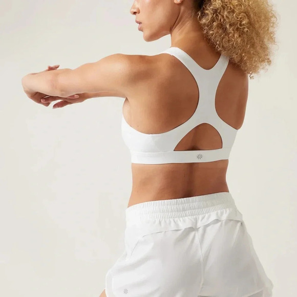 NWT | Athleta White Ultimate Zip Front Bra - Size XXS D-DD - Picture 2 of 6